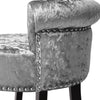 Dressing Table Stool Retro Crushed Velvet Padded Low Back Make-up Vanity Chair