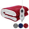 ELECTRIC HEATED THROW OVER BLANKET SOFT FLEECE WASHABLE HOME OFFICE TIMER WARMUK