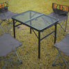 Ajustable Camping Table Portable Outdoor Trip BBQ Tall Metal Desk Garden Foldabl