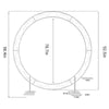 Jumbo White Circle Metal Wreath Backdrop Stand Wedding Backdrop Party Stage Kit