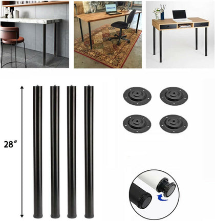 4 Pcs 72cm Adjustable Metal Coffee Table Bar Legs Desk Support Stand Office Home