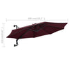 Wall-Mounted Parasol & Metal Pole Umbrella Patio Parasol Garden Umbrella