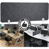 Acoustic Desktop Privacy Divider 40”x12” Raw Clamp-On Acoustic Partition