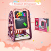 3 in 1 Kids Art Easel 2 Sides Magnetic Whiteboard Chalkboard W/Book Storage Rack