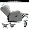 Recliner Armchair 8 Point Electric Heated Massage Sofa Arm Chair Lounge Home