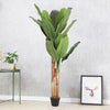 Artificial Banana Plant Realistic Fake Tree Ficus Banyan Rose Flower House Décor