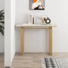 110cm Modern Console Table Faux Marble Top Entryway Table Narrow Sofa Side Table