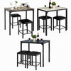 3PCS High Table & Chair Set Bar Kitchen Dining Breakfast Furniture Padded Stools