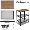 3 Tier Trolly Basket Rack Storage Kitchen Cart with Wheels Sturdy Structure UK