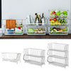 Modern Metal Stacking Wire Kitchen Vegetable Fruit Basket Storage Rack Organizer