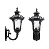 Steampunk Vintage LED Outdoor Wall Light Clear Metal Lantern Garden Wall Lamp UK