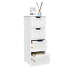 Mondeer Bathroom Cabinet with 4 Drawers Storage Unit Shelf Cupboard Home White