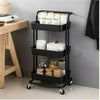 Heavy Duty 3Tier Storage Trolley Cart Metal Rolling Utility Organizer Rack Salon