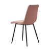 2 Pcs Pink Velvet Dining Chairs Metal Leg Padded Seat Kitchen Dining Room Chairs