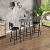 Industrial Bar Table Set, 3 Piece Kitchen Breakfast Bar Table Dining Room Set NS