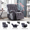 Electric Power Lift Riser Recliner Chair Sofa W/ Massage and Heat Armchair Grey