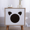 NICEME Wooden Bedside Table with Cat Cave Cat House Bedside Cabinet Nightstand
