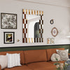 Rectangle Decorative Wall Mirror Modern Bevelled Accent Mirror with Glass Frame