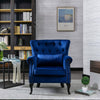 Chesterfield Wing Back Armchair Tufted Velvet Button Fireside Chair Lounge Sofa