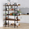 Industrial Wood Bookshelf Bookcase Wood Storage Shelves Heavy Dudy