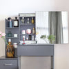 Dressing Table With Drawers Mirror Stool Set Makeup Desk Vanity Table Bedroom