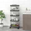 5-Tier Kitchen Trolley Iron and ABS Suitable for categorization sturdy