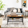 Industrial Coffee Table 2 Tiers Side Table with Open Shelf Living Room Furniture