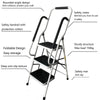Folding 2 3 4 Step Ladder Safety Non Slip Mat Tread Foldable Kitchen Home DIY
