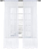 High Quality Voile Curtain 1/2 Panels Slot Top Solid Sheer White