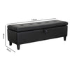Upholstered Ottoman Stool Bench Chair Footrest Toy Storage Box Chest Window Seat