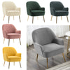 Occasional Velvet Nordic Armchair Tub Chair Wing Back Single Seat Sofa Fireside