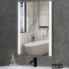 White Bathroom Mirror Wall Mounted Hanging 3 Colors LED Lights Dimmable IP44
