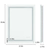 35x27" LED Bathroom Mirror Vanity Mirror Memory Touch Button Waterproof Mirror