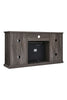 59" TV Stand with Fireplace 3 Color LED Flame Electric Fire Open Shelves Cabinet