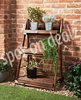 3 Tier Wooden Ladder Plant Stand Garden Shelving Flower Pot Display Folding Rack