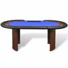 10 Player Casino Poker Table Desk Dealer Area with Removable Chip Tray Home Game