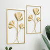 Gold Ginkgo Leaf Wall Hangings Metal Leaves Wall Background Sculpture Home Decor