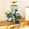 Small Medium Large Multi Tier Tiered Plant Stand Carbonized Shelf Holder Flower