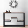 2 Tier Industrial Vintage Console Table Antique Metal Furniture Storage Hallway