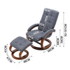 PU Leather Swivel Chair Recliner Armchair Home Lounge Sofa Chair With Footstool