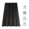 12 PCs Corrugated Roof Sheets Profile Galvanized Metal Roofing Carport Black