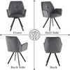 2x Swivel Accent Chair Upholstered Armchair Dining Chairs Home Office Desk Chair