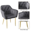 1/2/6x Upholstery Dining Chair Leisure Armchair Tub Chairs Padded Seat Gold Legs