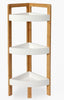 3 Tier Wooden Freestanding Corner Shelf Rack Storage Caddy Organizer Bathroom