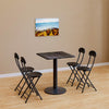 Breakfast Bar Table & 2/4 Folding Stool Chairs Set Kitchen Dining Room Furniture