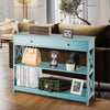 3-Tier Console Table Sofa Table X-Design Entryway Table for Hallway Living Room