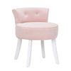 Velvet Padded Low Back Vanity Chair Dressing Table Makeup Stool Dining Chair