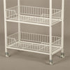 White Shop Retail Shelf Wire Mesh Display Rack Supermarket Movable or Fixed Legs