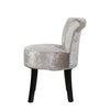 Crushed Velvet Vanity Stool Dressing Table Chair Bedroom Makeup Chair w/Backrest