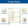 Hi-Fi Stand Rack Clear Tempered Glass 4-Tiers Audio Rack Entertainment Unit